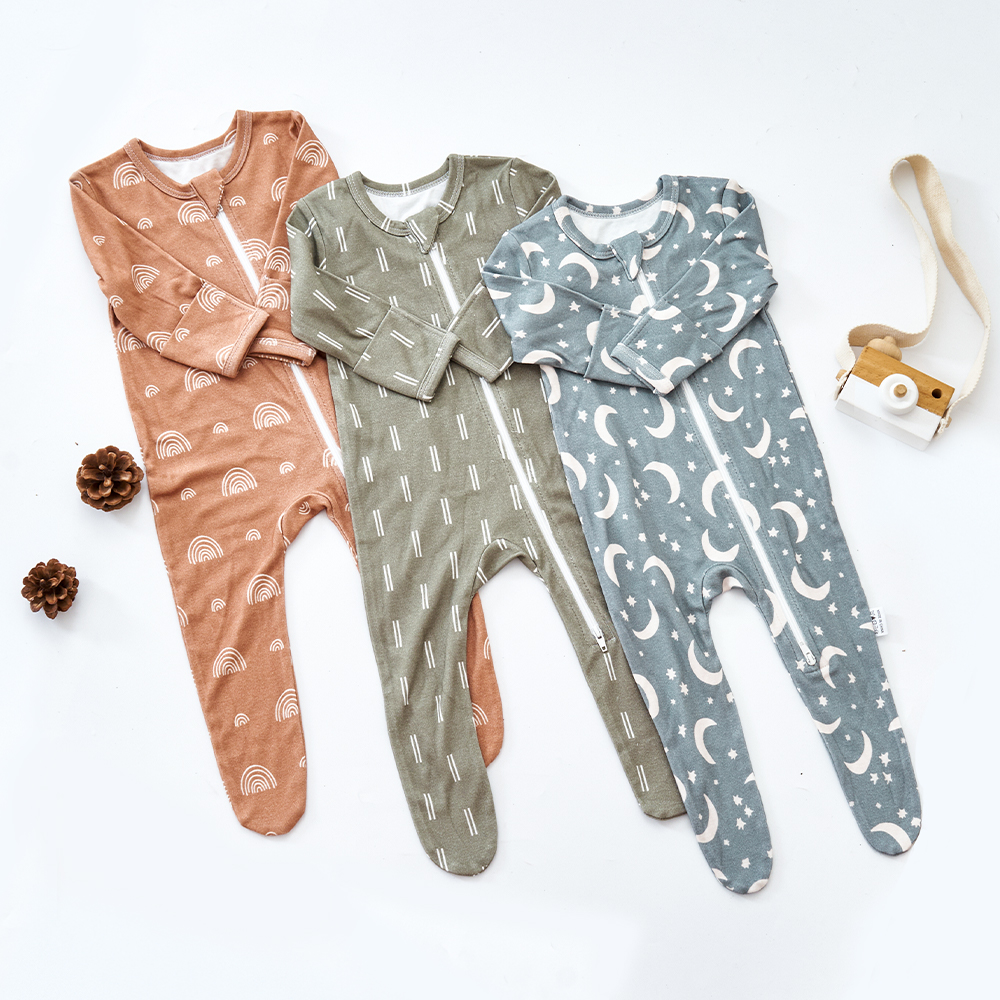 Elinfant-Coverall-Bamboo-Cotton-Baby-Pajamas-Long-Design-Infant-Baby-Foot-Romper-Jumpsuit-1